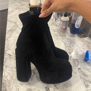 Steven By Steve Madden Black Heeled Boots